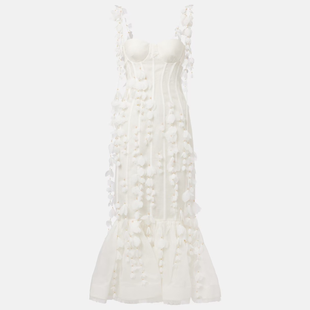Zimmermann Dawning linen and silk midi dress